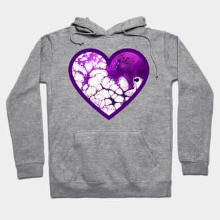 Lavender/Purple Paint Pour Heart Hoodie